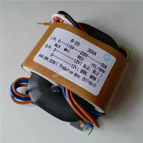 R Core Transformer 20W R20 Transformers 115-230V To 12V-0-12V 1.25A Copper Custom Shield Pre-Decoder