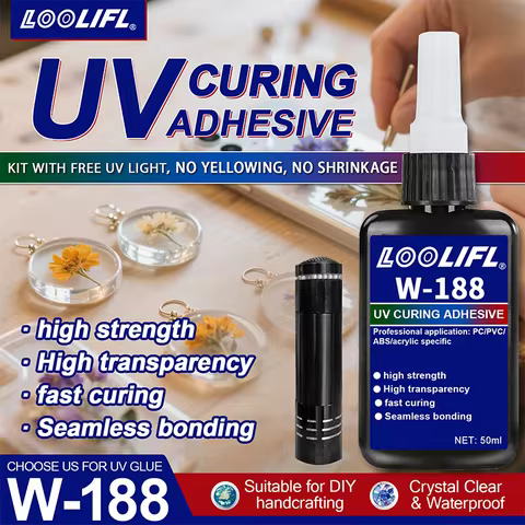 UV Bonding & Welding Glue Kit Super Bonding UV Glue or Black Light Quick-Drying For Bonding Glass, M