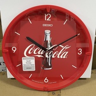 [TimeYourTime] Seiko Clock QHA901R Coca Cola Limited Edition Red Analog Quiet Sweep Second Hand Quartz Wall Clock QHA901RL QHA901