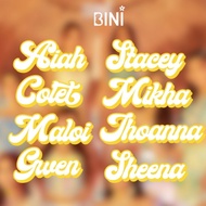 BINI Sticker Name Waterproof