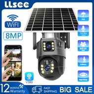 LLSEE v380 Pro Dual Lens Wireless CCTV WIFI 8MP 4K PTZ 4G SIM Card Solar CCTV Outdoor IP Security Camera Movement Tracking 10X Amplification