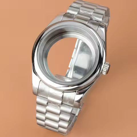 High Quality 36MM/39MM Watch Case Waterproof Presidential Strap For DATEJUST Seiko NH35 NH36 Movemen