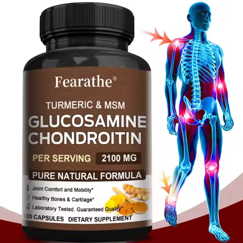 Glucosamine Chondroitin MSM Capsules 2100mg, Support Joint Mobility, Cartilage Flexibility Health, B