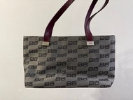 Vintage Balenciaga BB Logo Tote Bag