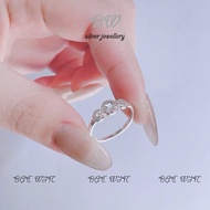 (WIN SILVER) BW38 High quality silver ring with 3 coins to attract fortune