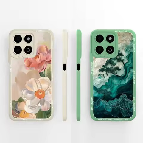 Case For Honor X7 X7A X7C X7D Artistic Oil Painting Floral Soft Silicone Anti Drop Cover For HonorX7