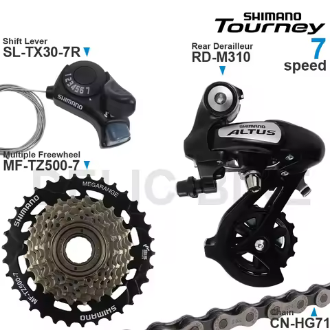 SHIMANO TOURNEY 3x6 3x7 Speed Groupset include SL-TX30 Shifters RD-M310 Rear Derailleur MF-TZ500 Cas