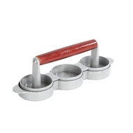 1/3Grid Hamburger Press Patty Maker Non-Stick Hamburger Patty Maker Mold 10cm Stainless Steel Hambur