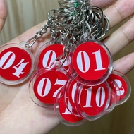 Combo of 10 number keychains from 1 to 100 wardrobe number keychains, swimming pool number keychains