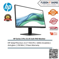 P Series 3 Pro 21.5 inch FHD Monitor - 322pf | 22" FHD (1920 x 1080) | IPS | HDMI, VGA, DisplayPort 