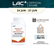 LAC Vitamin C 1000mg With Rose Hips (180 Tablets) [Exp Nov 2027] 01404680