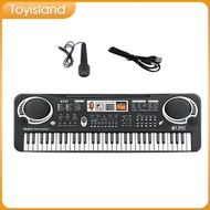 Toyisland 61 Bàn phím đàn piano điện tử Bàn Phím Với Microphone Đồ chơi giáo dục mầm non Cho Kỳ Nghỉ