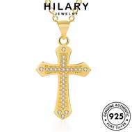 HILARY JEWELRY For Accessories Women 925 Rantai Original Luxury Korean Pendant Perak Necklace Moissanite Silver Perempuan Sterling Chain Gold Diamond 純銀項鏈 Leher Cross N931