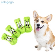 COLO 4pack Dog Knitted Socks Outdoor Dog Shoes Socks Holiday Pet Apparels Socks for Dog and Cats