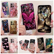 For Tecno Pova 6 Neo 5G Case KL8 Luxury Butterfly Tree Painted Cover Soft Silicone Case For Tecno Po