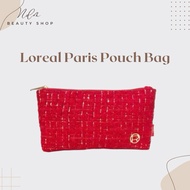 Loreal Paris CNY 2025 Tweed Pouch Red