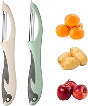 Trez Treamer 2-Pack Vegetable Peelers for Kitchen,Safe Veggie Peeler Set for Potato (2, Blue/Green)