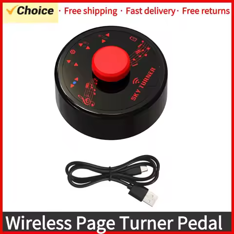Wireless Page Turner Pedal Portable Mini Music Page Turner Silent Foot Pedal Control Rechargeable BT