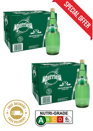 [Bundle of 2] Perrier Sparkling Mineral Water 750ml x 12 Bottles (BBD: May 2025)