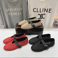 High Quality Alaia New Retro Woven Flat Ballet Shoes for Female Fishermen, Linen Grass Single Shoes,