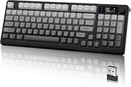 M96 Dual Mode Wireless Gaming Keyboard with 2.4G and BT5.0, 94 Keys Membrane Semi-mechanical Gradien