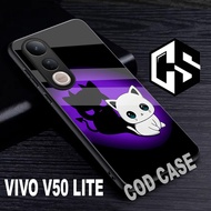Case hp VIVO V50 LITE/ cat motif/ casing vivo v50 lite/casing/softcase/glitter glossy/hardcase