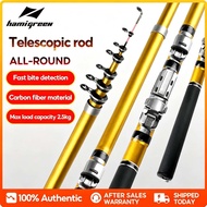 Hamigreen Fishing Rod Carbon Fiber Telescopic Rod 1.5M / 1.8M Spinning Carp UL Rod