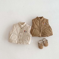 Baby Cute Puppy Pattern Thicken Warm Vest Outerwear 3-36 Months Baby Clothes