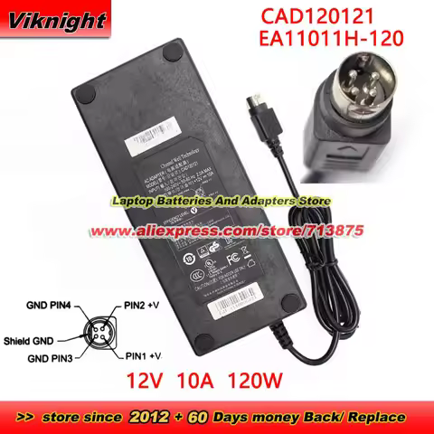 CAD120121 AC Adapter EA11011H-120 12V 10A 120W 4PIN for SYNOLOGY DS1019+ QNAP TS421 TS410 TS-419P TS