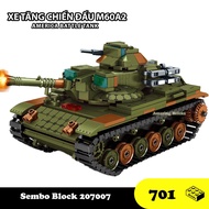 US Tank M60A2 Assembly Toy, Sembo Block 207007 M46 Tank Transformation Form, Smart Puzzle [701 Piece