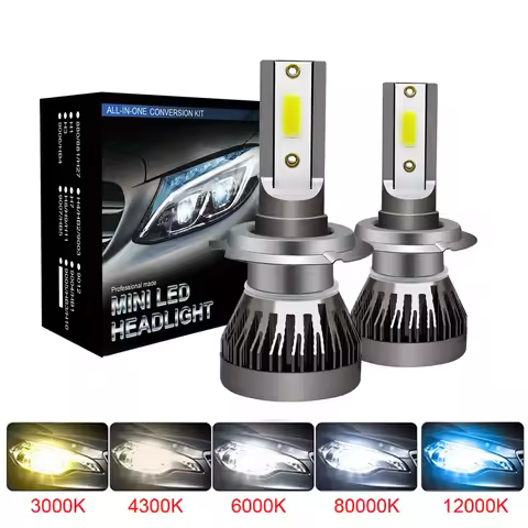 2Pcs Led Car Headlight H4 H7 H1 LED H8 H9 H11 4300K 5000K 6500K 8000K 25000K Auto Fog Light 80W 2000