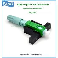 FASO 10Pcs Fiber(Fibre) Optic Fast Connector SC/APC FTTH Field Assembly Fiber Optical Quick Connecto