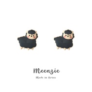 S925 Petite Gray Lamb Earring • Stud Earring