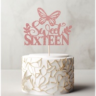 Sweet Sixteen Cake Topper | 16th Birthday Cake Decoration | Birthday Party Cake Topper