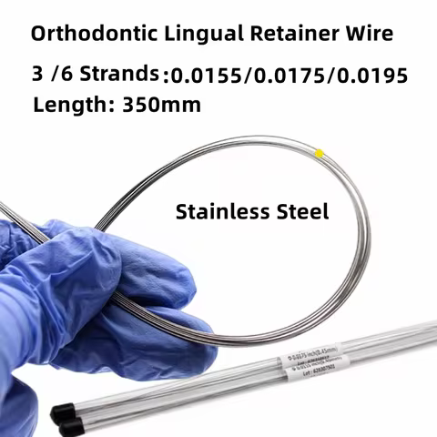 10pcs Dental Ortho Lingual Retainer Wires 350MM Twist Coaxial Wire Stainless Steel Ortho Retainer Wi