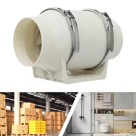 35W 110V Inline Duct Fan 220m³/h Pure Copper Motor Ventilation Fan Tube Fan Inline Duct Ventilation 