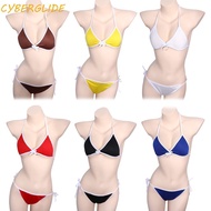CYBERGLIDE Bikini Sets Beach Fashion Biquini Cosplay Solid Color Female Swimwear
