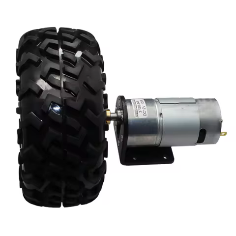 GB37 550 High Speed Carbon Brush DC Gear Motor DC 6V 2650RPM 12V With Coupling 130mm Wheel Bracket S