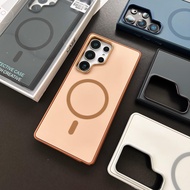 F งานไฮโซ เคสชาร์จได้ เรียบหรู งานกล่อง เเม็กเซฟ สำหรับ Samsung S23ultra S24ultra S25ultra