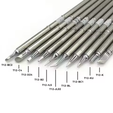 10Pcs SET Professional Soldering Iron Tips High Precision Lead-Free for Hakko FX-951 Station T12-B2 