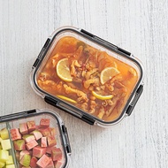 日本霜山 耐熱玻璃保鮮盒(無分隔)-1500ml-3入