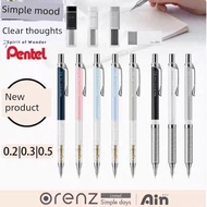 stationary set mechanical pencil Pensil automatik logam asli jenama Pentel Orenz dari Jepun, pensil 