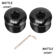 WATTLE 2PCS Cycle Pedal Dust Cap, Lightweight 9mm Cycle Pedal Dust Cover, Durable with Wrench Alumin