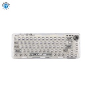 AULA F68  65% Transparent Wired & Wireless Hot-Swappable Mechanical Keyboard White