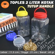 2 LITER SQUARE JAR WITH HANDLE LID 2 LITER JAR/ 2 LITER PLASTIC JAR/