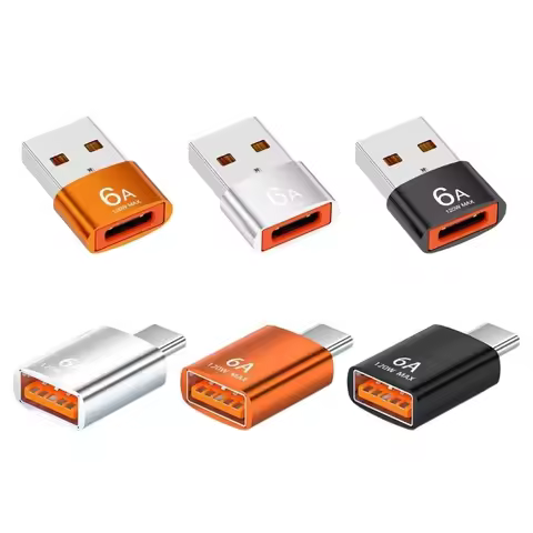 6A USB To Type C OTG Adapter USB USB-C Male To USB Type-c Female Converter For Macbook Xiaomi Samsun