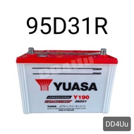 แบตเตอรี่ถรยนต์  YUASA Y190 (95D31) แบตเตอรี่น้ำ แบตกระบะ แบตSUV  MPV 85แอมป์