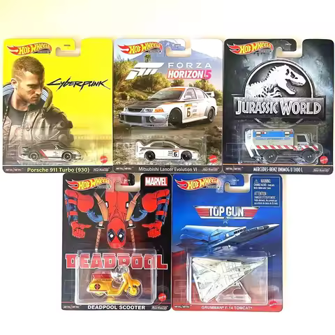 Original Hotwheels Premium 1/64 Retro Entertainment Cyber Punk Posche 911 Turbo Toys Hot Wheels Meta