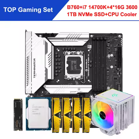 Top Video Gaming Computer B760 Motherborad i7 14700K CPU Overclock RAM 4*16G DDR4 3600MHz 1TB NVMe S