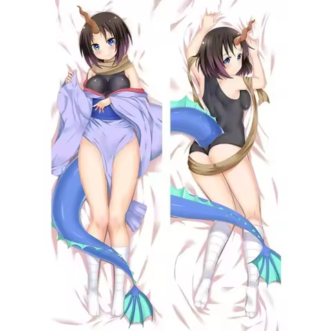 180cm Anime Kobayashi-san Chi No Maid Dragon Dakimakura Pillow Case Tohru KannaKamui Pillow Cover Ot